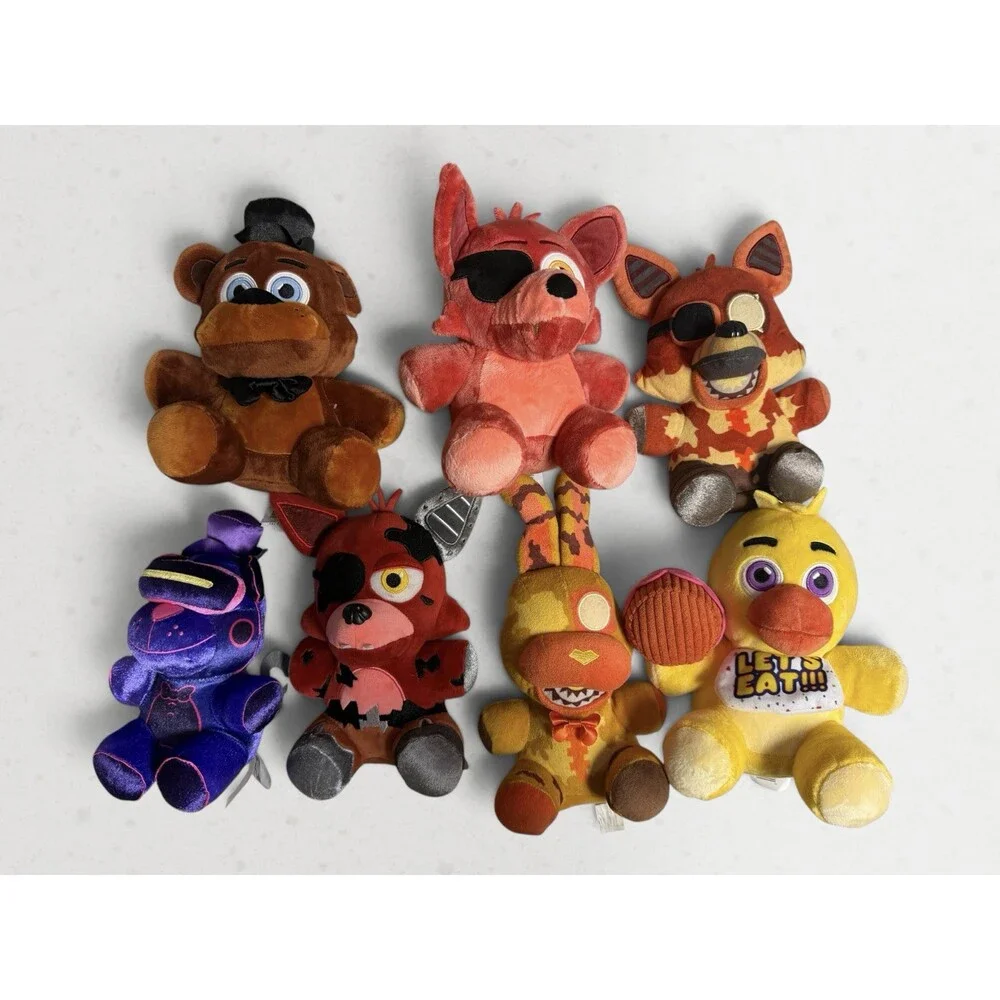 FNAF Plush Lot 7 Five Nights at Freddys Funko VR Freddy Jack-O-Bonnie Foxy Chica